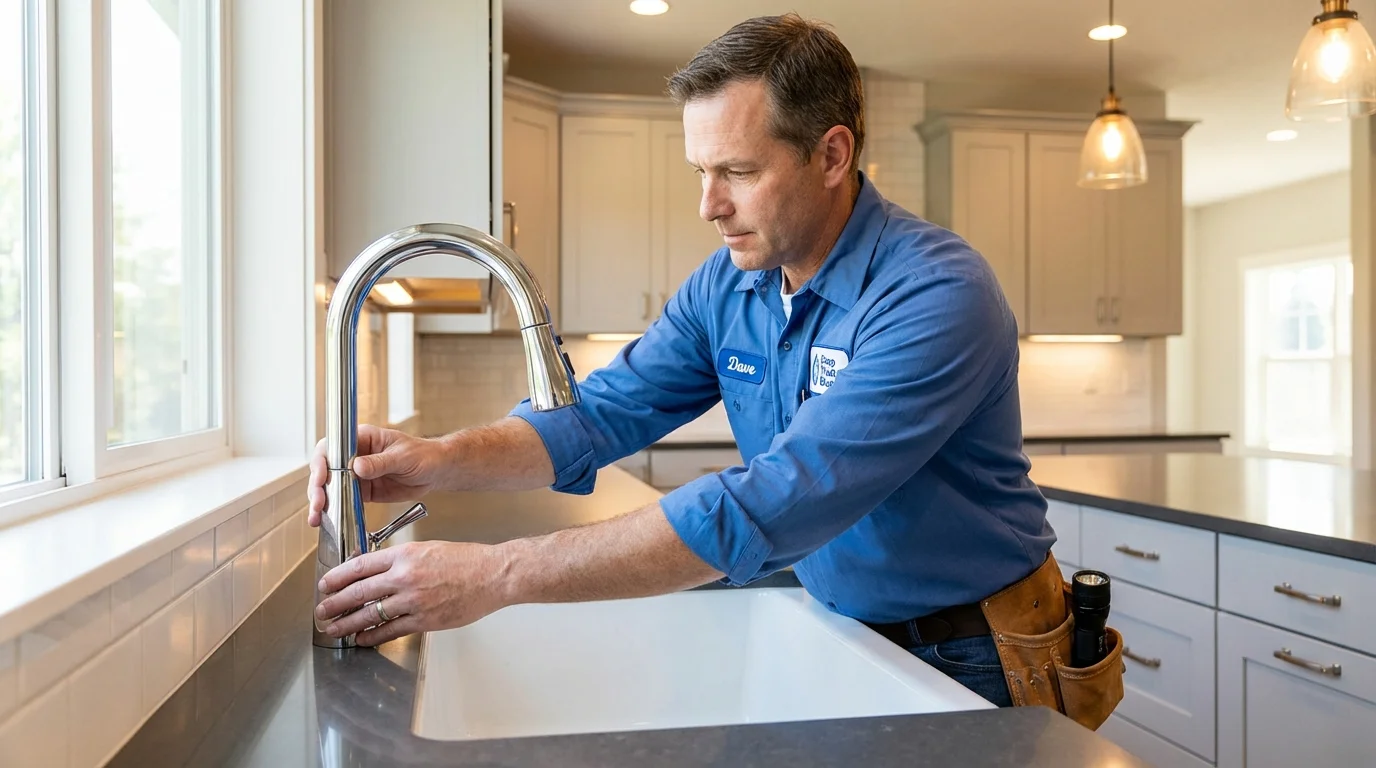 Kitchen faucet installation by Johns Plumbing LLC in Shafter